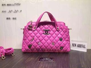 シャネルバッグコピー CH095-2 2016春夏新作 CHANEL偽物ハンドバッグ 金具 薔薇色