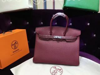 H0142514 エルメスバッグ HERMES Birkin バーキン25/30/35 ハンドバッグ ゴールド金具 インディアンレッド　Sクラス