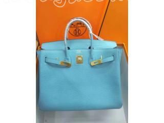 H0192514 エルメスバッグ HERMES Birkin バーキン25/30/35 ハンドバッグ シルバー金具 薄いブルー　Sクラス