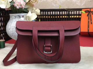 H070428B エルメスアルザンバッグ HERMES Halzan ヴォー・スウィフト シルバープレーテッド シルバー金具