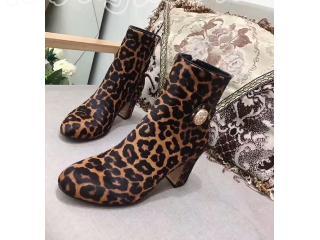 ブランドコピーヒール6.5cm  豹柄 Aquazzura Brooklyn 85 アンクルブーツ