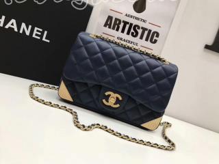 シャネル「CHANEL」2017AW秋・冬モデルハンドバッグ ショルダーバッグ チェーンショルダー 羊革 ゴールド金具 5色選択可 サファイア A94495 Y82040 94305D