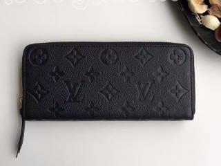 M60171 ルイヴィトン モノグラム・アンプラント 財布 コピー 「LOUIS VUITTON」 ポルトフォイユ・クレマンス ラウンドファスナー長財布 3色可選択 ノワール