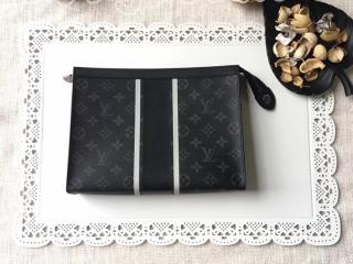 M64440 ルイヴィトン モノグラム・エクリプス バッグ スーパーコピー 「LOUIS VUITTON」 ポシェット・ヴォワヤージュ MM 藤原 ヴィトン メンズ クラッチ＆セカンドバッグ