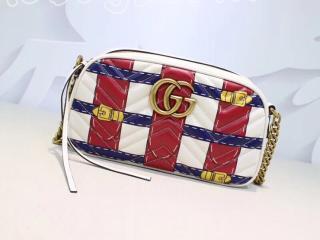 447632 DW5FT 9187 グッチ GGマーモント バッグ コピー GUCCI GG Marmont Trompe L'oeil プリント レザー レディース ショルダーバッグ