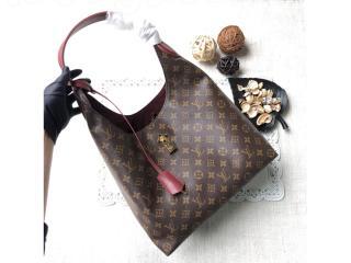 M43547 ルイヴィトン モノグラム バッグ スーパーコピー 「LOUIS VUITTON」 フラワー・ホーボー ヴィトン レディース ショルダーバッグ 3色可選択 ボルドー