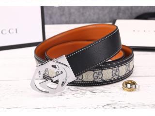幅35MM　紳士　ブランド コピー　グッチベルト　シルバー金具