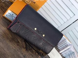 M62127 ヴィトン ポルトフォイユ・ポンヌフ ルイヴィトン モノグラム・アンプラント 財布 スーパーコピー 「LOUIS VUITTON」  レディース 二つ折り長財布 3色選択可 マリーヌルージュ