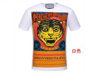グッチ Tシャツ 虎 図案 アニメーション 激安ポロシャツ【メンズ用Tシャツ】  2色選択可