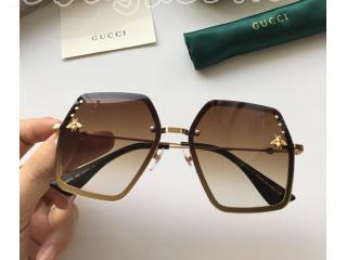 gucci サングラス 【レディース・メンズ用】ミツバチ  オーバーサイズ スクエアフレーム メタル サングラス  多色選択可