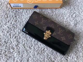 M62558 ルイヴィトン モノグラム 長財布 コピー 「LOUIS VUITTON」 ポルトフォイユ・チェリーウッド ヴィトン レディース 二つ折り財布 2色選択可 ノワール