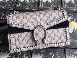 400249 9F2FN 8144 グッチ ディオニュソス バッグ コピー GUCCI Dionysus GGクリスタル スモール レディース チェーンショルダーバッグ 4色可選択 ブラック