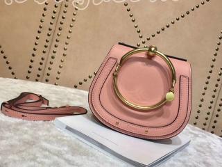 クロエ バッグ コピー「CHLOÉ NILE」スムースカーフスキンとスエードカーフスキンミディアムブレスレットバッグ レディース ショルダーバッグ CHC17US301HEU6U3 7色選択可 deal Blush