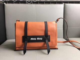 5BD073_2BYA_F0R6P_V_OOO ミュウミュウ バッグ スーパーコピー MIUMIU Grace Lux レザー レディース ショルダーバッグ 3色選択可 コニャック+ブラック