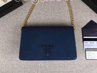 1BP012_NZV_F0013_V_KWO プラダ バッグ コピー PRADA 「サフィアーノ」レザー ミニバッグ レディース ショルダーバッグ 3色選択可 ブルー