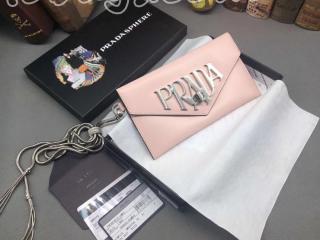 1MF175_ZO6_F0333 プラダ バッグ スーパーコピー PRADA ブラッシュドレザー レディース クラッチバッグ 4色選択可 ピーチピンク