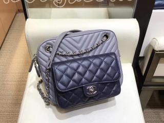 A57284 Y83667 C6245 シャネル バッグ スーパーコピー CHANEL カメラ ケース カーフスキン レディース バックパック 2色可選択 グレー & ネイビーブルー