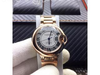 W69010Z4 カルティエ時計 バロン ブルー ドゥ  電池式時計 カルティエ ウォッチ 28mm  Cartier TANKタンク [文字盤]ホワイト　[ケース]ピンクゴールド アラビア数字 [ベルト]316L鋼