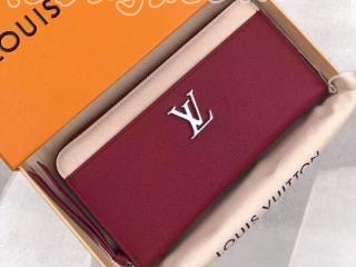 M63816 ルイヴィトン 長財布 スーパーコピー 「LOUIS VUITTON」 ジッピー・ロックミー レディース ラウンドファスナー財布 3色選択可 Lie De Vin Etain Creme