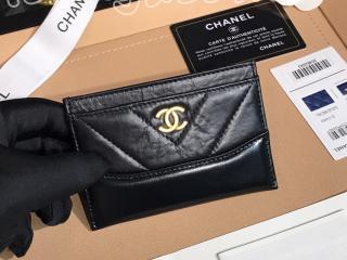 A84386 Y83824 94305 シャネル カードケース スーパーコピー CHANEL 2018/19年 クルーズ コレクション エイジド カーフスキン & スムーズ カーフスキン カードケース 6色可選択 ブラック