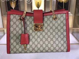 479197 KHNKG 9778 グッチ パドロック バッグ コピー  GUCCI Padlock GGミディアム トートバッグ 4色選択可 レッド