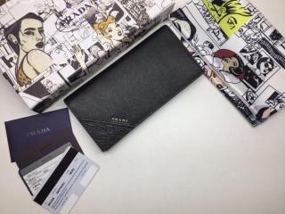 2MV836_2BOL_F0002 プラダ 長財布 スーパーコピー PRADA Saffiano 「サフィアーノ」レザー メンズ 二つ折り財布 ブラック