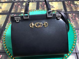 564714 05J0X 1000 グッチ バッグ コピー GUCCI 〔グッチ ズゥミ〕スムースミディアム トップハンドルバッグ レディース ショルダーバッグ 4色可選択 ブラック