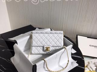 AS0582 B00371 10601 シャネル バッグ コピー CHANEL 19SS ラムスキン & コスチューム パール フラップ バッグ レディース ショルダーバッグ 2色可選択 ホワイト