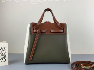 329.53.Z71 ロエベ バッグ コピー LOEWE Lazo Mini Bag khaki green/natural ハンドバッグ レディース ショルダーバッグ
