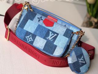 M44990 ルイヴィトン デニム・モノグラム バッグ コピー 「LOUIS VUITTON」 ミュルティ・ポシェット・アクセソワール レディース ショルダーバッグ
