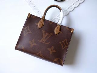M45039 ルイヴィトン モノグラム･リバース バッグ コピー 「LOUIS VUITTON」 オンザゴー MM レディース トートバッグ