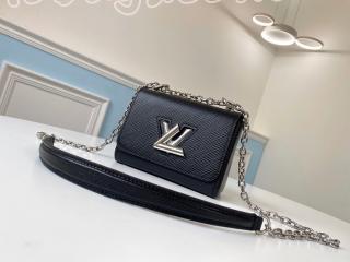 M56117 ルイヴィトン エピ バッグ スーパーコピー 「LOUIS VUITTON」 TWIST ツイスト MINI レディース ショルダーバッグ 4色可選択 ノワール