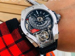 HUBLOT ウブロ時計 アナログ自動巻 幅45mm 魔獣MP-09シリーズ 909.NX.1.1120.RX.1.1704 [文字盤]黒色　[ケース]灰色