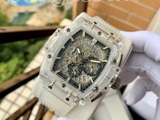 Hublot腕時計 Big Bang Unico魔力透明腕時計 四角形電子時計 ウブロ時計