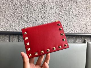 VL0620-2 ヴァレンティノ 財布 スーパーコピー VALENTINO N級 ロックスタッズ スモール ウォレット レディース 二つ折り財布 3色可選択