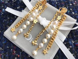 ディオール イヤリングDanseuse Etoile 星&ホワイトビーズ ロングピアス
