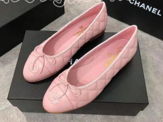 シャネル　フラットシューズ　レディース用 CHANEl バレエシューズ　ピンク色