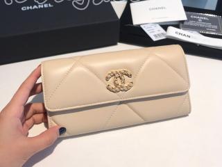 AP0955-5 シャネル 財布 スーパーコピー 20新作 CHANEL 19 ロング フラップ ウォレット ラムスキン レディース 二つ折り財布 7色可選択