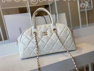 AS2223-3 シャネル バッグ スーパーコピー CHANEL 21新作 カーフスキン ボーリング バッグ ハンドバッグ ショルダーバッグ 3色可選択