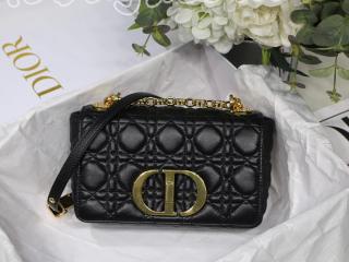 M9241UWHC_M900 ディオール バッグ スーパーコピー 21新作 Dior Caro スモールバッグ カナージュ ソフトカーフスキン ショルダーバッグ 6色可選択 ブラック