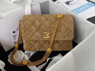 AS3378 シャネル バッグ スーパーコピー 22年新作 CHANEL ミニ フラップ バッグ スウェード ゴートスキン ショルダーバッグ