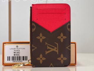 M81881 ルイヴィトン モノグラム 財布 スーパーコピー 「LOUIS VUITTON」 23新作 ポルト カルト・ロミー ラウンドファスナー財布 小銭入れ ルージュ