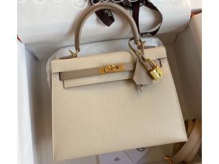 エルメス バッグ スーパーコピー HERMES Kelly ケリー25 ハンドバッグ エプソン ゴールド/シルバー金具選択可