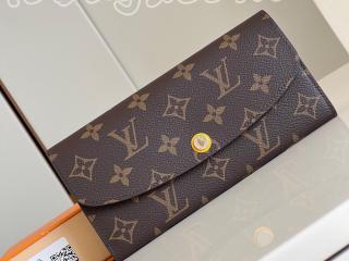 M82920 ルイヴィトン モノグラム 長財布 コピー 「LOUIS VUITTON」 23新作 ポルトフォイユ・エミリー レディース 二つ折り財布 ジョーヌ