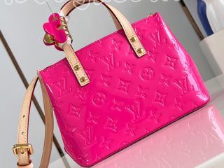 M24028 ルイヴィトン モノグラム・ヴェルニ バッグ スーパーコピー 「LOUIS VUITTON」 24新作 リード PM レディース ハンドバッグ ネオン ピンク