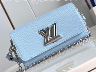 M24566 ルイヴィトン エピ バッグ スーパーコピー 「LOUIS VUITTON」 24新作 ツイスト WEST レディース ショルダーバッグ Candy Blue