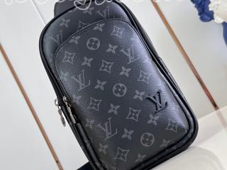 M47137 ルイヴィトン モノグラム･エクリプス バッグ スーパーコピー 「LOUIS VUITTON」 24新作 アヴェニュー･スリングバッグ メンズ ショルダーバッグ