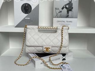 AS5390-2 シャネル バッグ スーパーコピー 25新作 CHANEL トップハンドルバッグ レディース ショルダーバッグ ホワイト