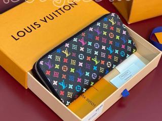 M13408 ルイヴィトン モノグラム・マルチカラー 長財布 コピー 「LOUIS VUITTON」 25新作 LV x TM ポルトフォイユ・クレマンス ラウンドファスナー財布