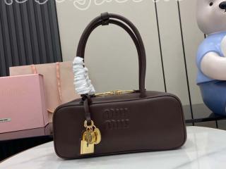 5BB173-1 ミュウミュウ バッグ スーパーコピー MIUMIU 25SS新作 ボー レザー バッグ レディース ハンドバッグ
